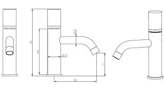 Смеситель для раковины Boheme Stick 121-G-MR-BLACK золото/чёрный мрамор Смеситель для раковины Boheme Stick 121-G-MR-BLACK золото/чёрный мрамор