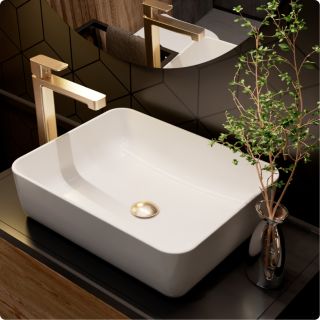 Смеситель для раковины AQUAme Parma AQM6614BG золото брашированное