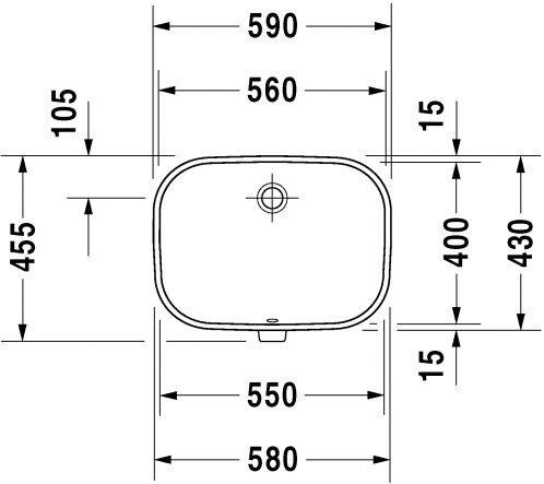 Раковина Duravit DuraStyle 0338560000 белая 59 см
