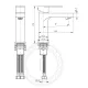 Смеситель для раковины Filarete Retta FL5030BG графит