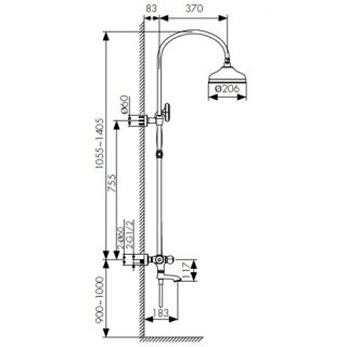 Душевая стойка KAISER Aria 03182-3