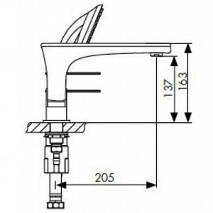 Смеситель на борт ванны KAISER Star 02222