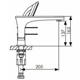 Смеситель на борт ванны KAISER Star 02222
