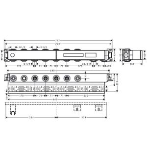 Скрытая часть Hansgrohe RainSelect  15313180