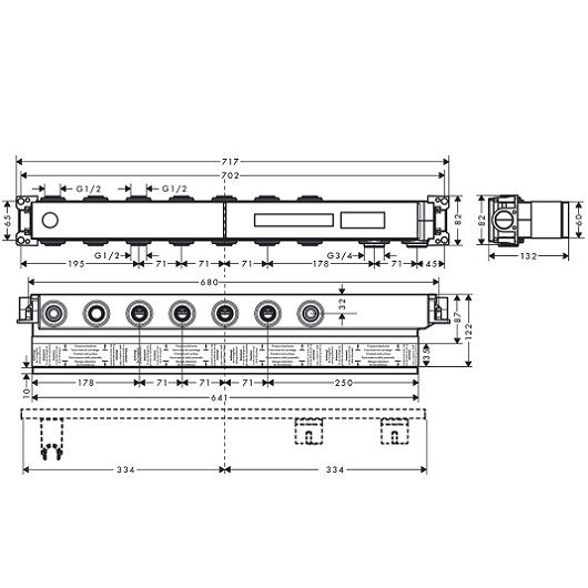 Скрытая часть Hansgrohe RainSelect  15313180
