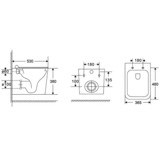Унитаз подвесной AQUAme AQM2015PRO безободковый белый