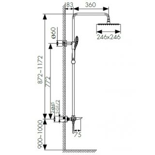 Душевая стойка KAISER Cezar 05282