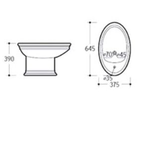 Биде напольное Laguraty 0205C белый Биде напольное Laguraty 0205C белый