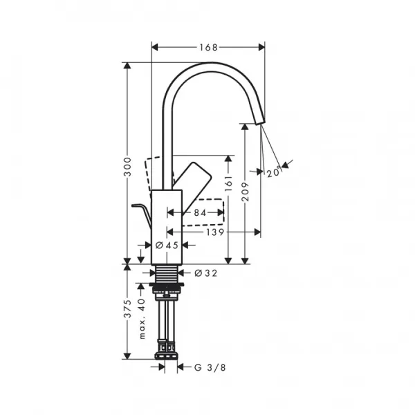 Смеситель для раковины Hansgrohe Vivenis 75030000 хром