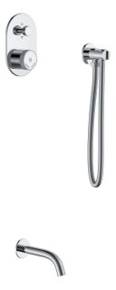 Смеситель встроенный Boheme + излив + держатель лейки + шланг TECH Chrome хром