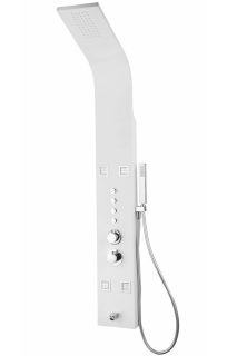 Душевая панель Denberg LT-203 с термостатом белый матовый