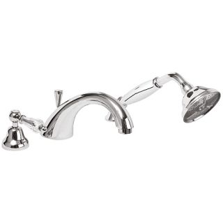 Смеситель на борт ванны однорычажный с выдвижным душем и переключателем, хром Cezares VINTAGE-BVDM-01-Sw