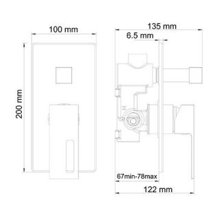 Wasserkraft Alme 1541 Смеситель для ванны и душа