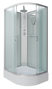 Душевая кабина Niagara NG-33974-14LBKT 90x70см серебро/матовое