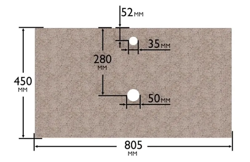 Столешница Санта 900147 80 см речной песок