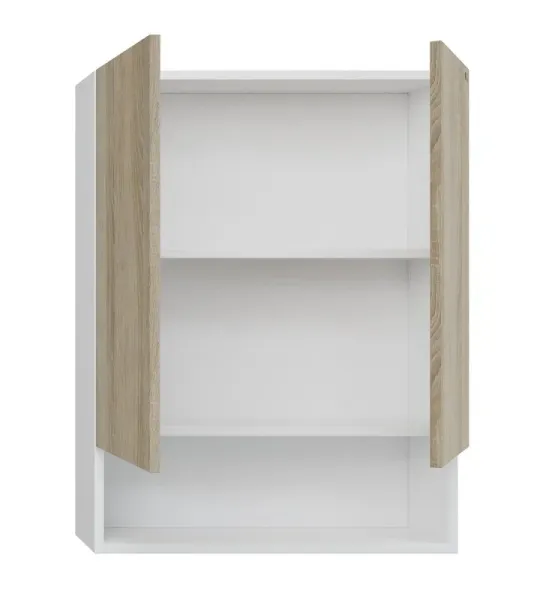 Шкаф Санта Мира 700471 над стиральной машиной 60 см разобранный янтарный/белый