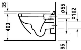 Унитаз Duravit Starck 3 2225090000 подвесной белый Унитаз Duravit Starck 3 2225090000 подвесной белый