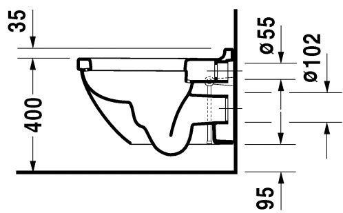 Унитаз Duravit Starck 3 2225090000 подвесной белый Унитаз Duravit Starck 3 2225090000 подвесной белый