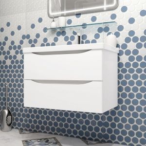 Стеклянная полка Opadiris Элеганс 80 00-00000465 Хром