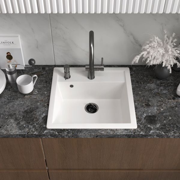 Мойка кухонная Reflexion Zia 51-WH RX1251WH белый