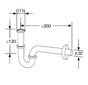Сифон для раковины Kludi хром 1026505-00