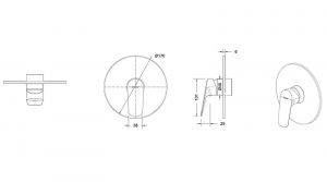 Смеситель для душа Bravat Rhein PB8429564CP-ENG хром