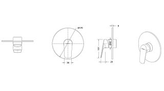 Смеситель для душа Bravat Rhein PB8429564CP-ENG хром Смеситель для душа Bravat Rhein PB8429564CP-ENG хром