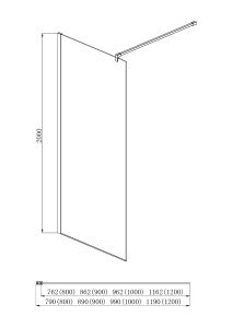 Душевая перегородка Aquatek Walk in AQ WIW 09020CH 90см хром