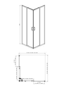Душевой уголок Aquatek AQ ARI KV 09020CH 90x90см хром