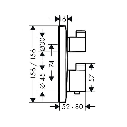 Смеситель для душа Hansgrohe  Ecostat Square 15714990