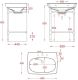 Раковина ArtCeram Civitas CIL001 34 00 серая 68 см