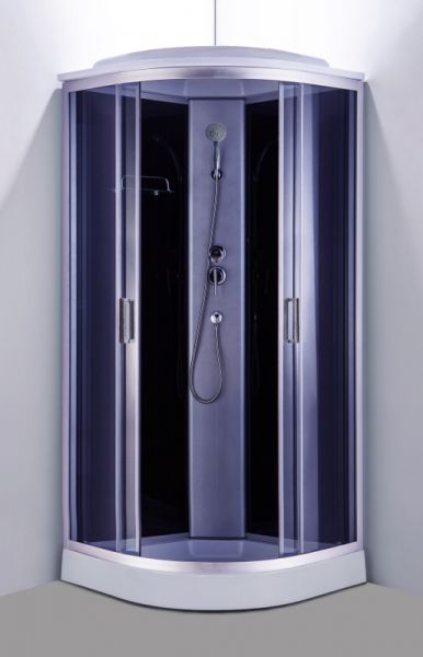 Душевая кабина Royal Bath Eko стекло чёрное/прозрачное 90x90см RB-EKO90HK-BT