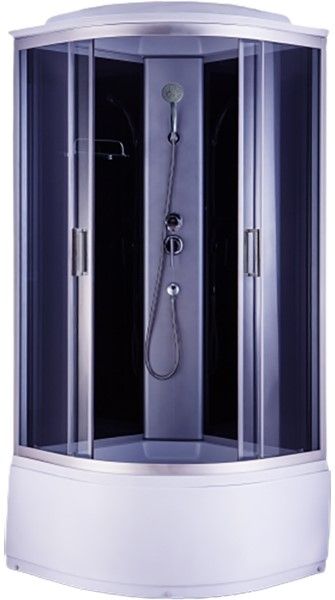 Душевая кабина Royal Bath Eko стекло чёрное/прозрачное 90x90см RB-ЕКО90ВК-ВТ