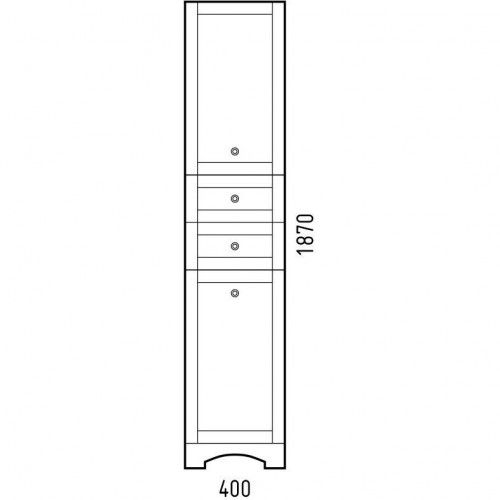 Пенал Corozo Техас корзиной 40см белый SD-00000340