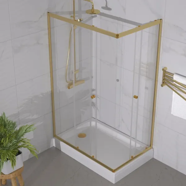 Душевой уголок Triton Вента -Голд Щ0000073919 120x80 см профиль золото стекло прозрачное