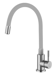 Смеситель для кухни Melana ELASTICO-610401GR сатин/серый Смеситель для кухни Melana ELASTICO-610401GR сатин/серый