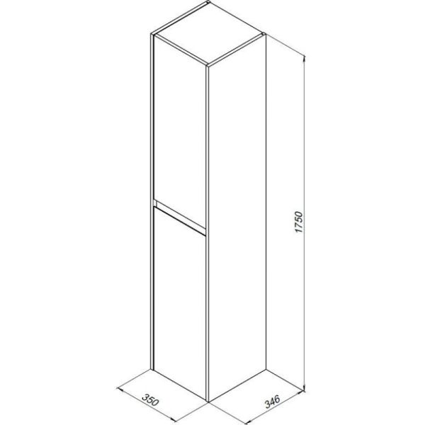 Пенал Aquanet Nova Lite 242266 35 см белый