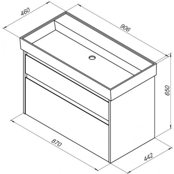 Тумба под раковину Aquanet Nova Lite 242267 90 см дуб рошелье