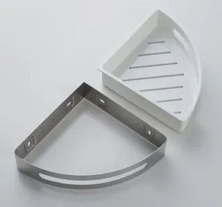 Полка угловая Timo Luiro 18577/00 хром/белый