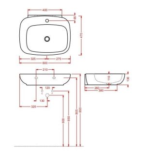 Раковина ArtCeram Dial DAL001 01 00 белая 60 см Раковина ArtCeram Dial DAL001 01 00 белая 60 см