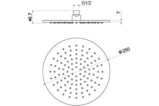 Верхний душ Aquatek AQ2077MB черный