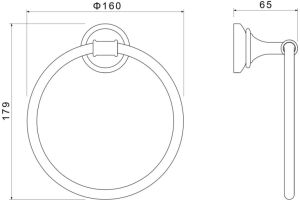 Полотенцедержатель Aquatek Классик AQ4512PG золото