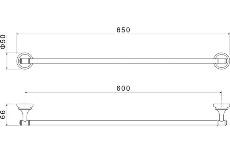 Полотенцедержатель Aquatek Классик AQ4514MB черный