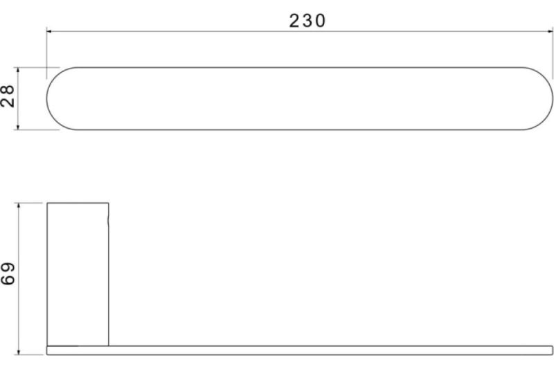 Полотенцедержатель Aquatek Лира AQ4419MB черный