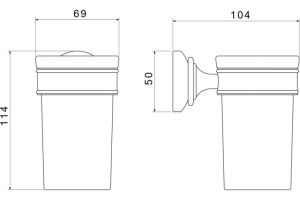 Стакан Aquatek Классик AQ4527PG золото