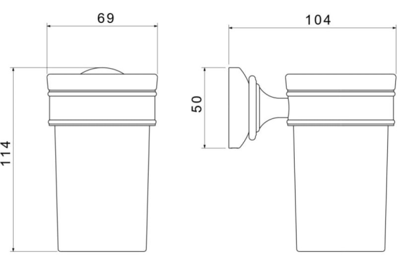 Стакан Aquatek Классик AQ4527PG золото