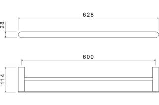 Полотенцедержатель Aquatek Лира AQ4430MB черный