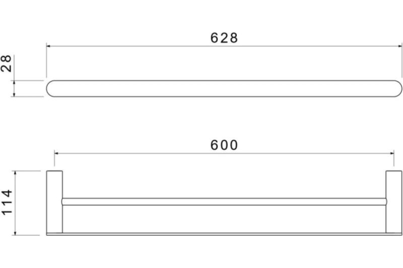 Полотенцедержатель Aquatek Лира AQ4430MB черный