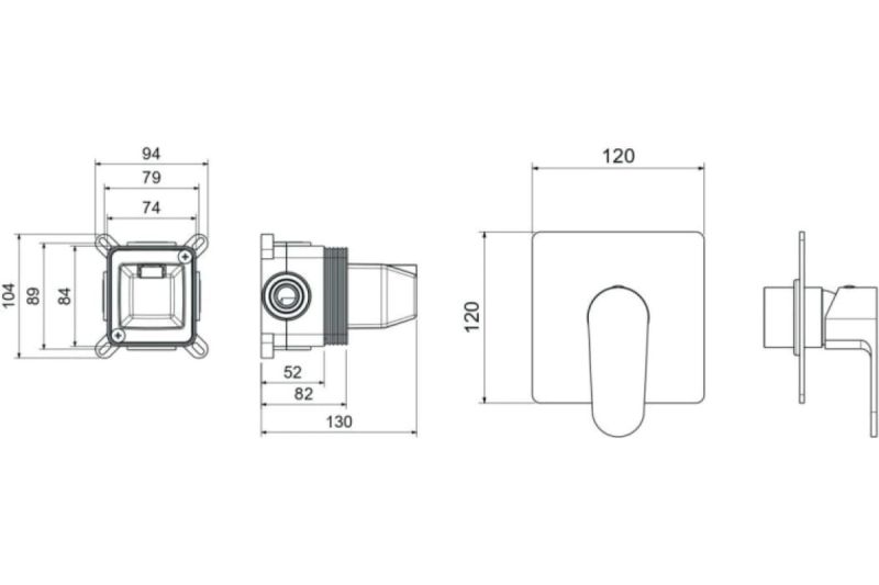 Смеситель для душа Aquatek Оберон AQ1266CR хром