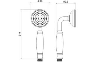 Ручной душ Aquatek AQ2008MB черный